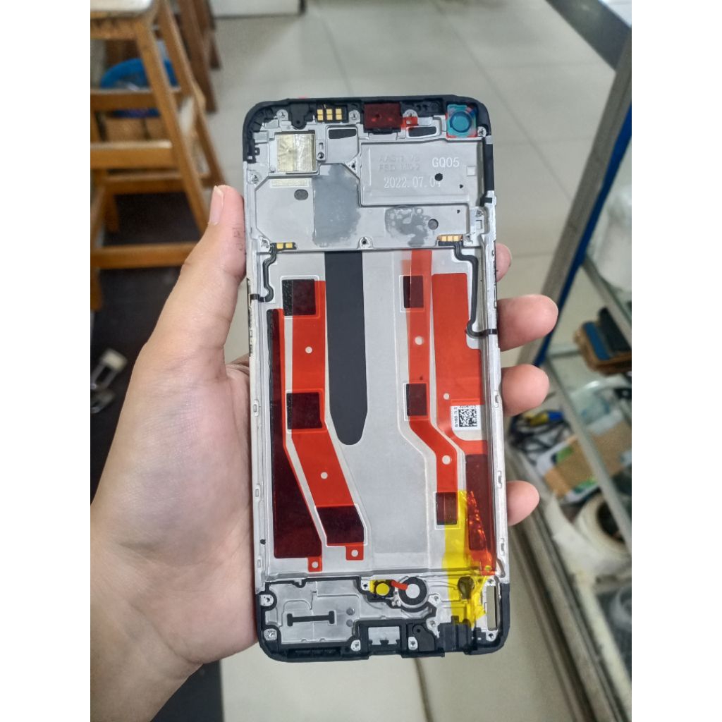 FRAME LCD/TULANG TATAKAN LCD OPPO RENO 7/RENO 8 4G(LENGKAP ADA FLX ONOFF + VOLUME + PROXYMITY)ORI CO
