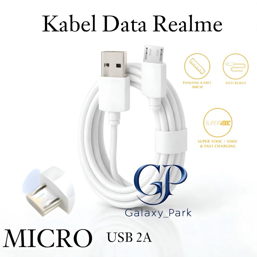Kabel Data Realme Micro USB 2A C20 C30 C33 U1 C1 C2 C3 Realme 2 2 Pro Realme 3 Realme 5 5i 5s ORIGIN