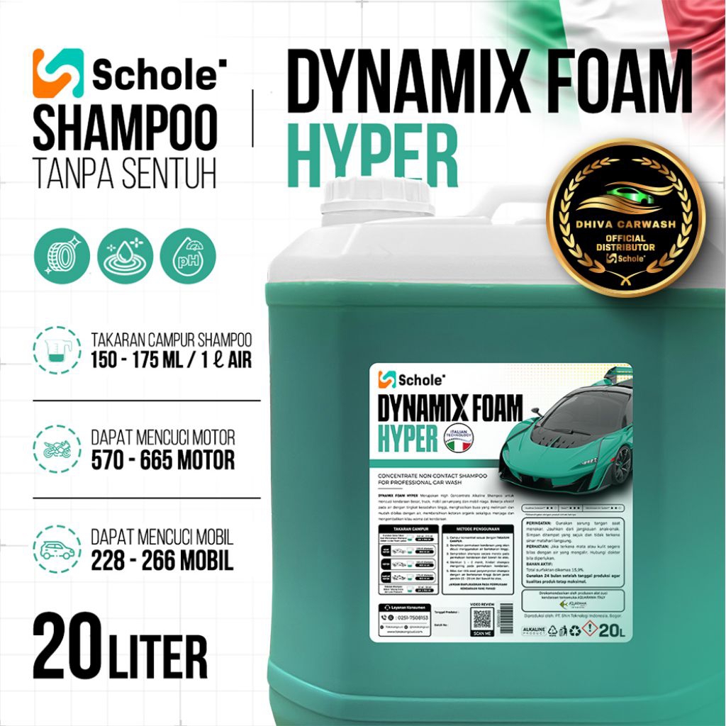 Schole Dynamix Foam Hyper 20 L - Touchless Shampoo