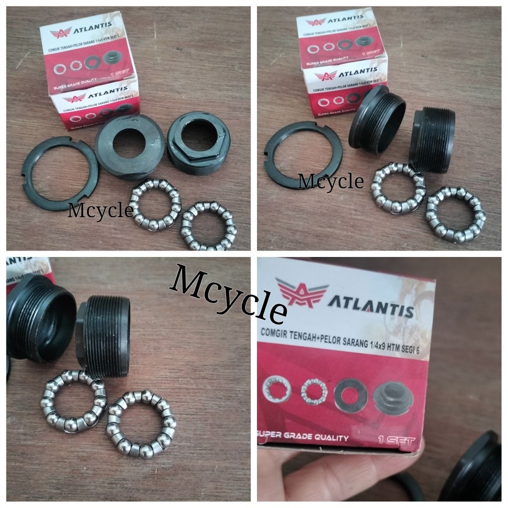 KOM GEAR TENGAH SET SEPEDA As Kotak  (mini, lipat, MTB)