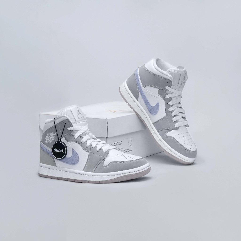 Air Jordan 1 Mid Wolf Grey Womens