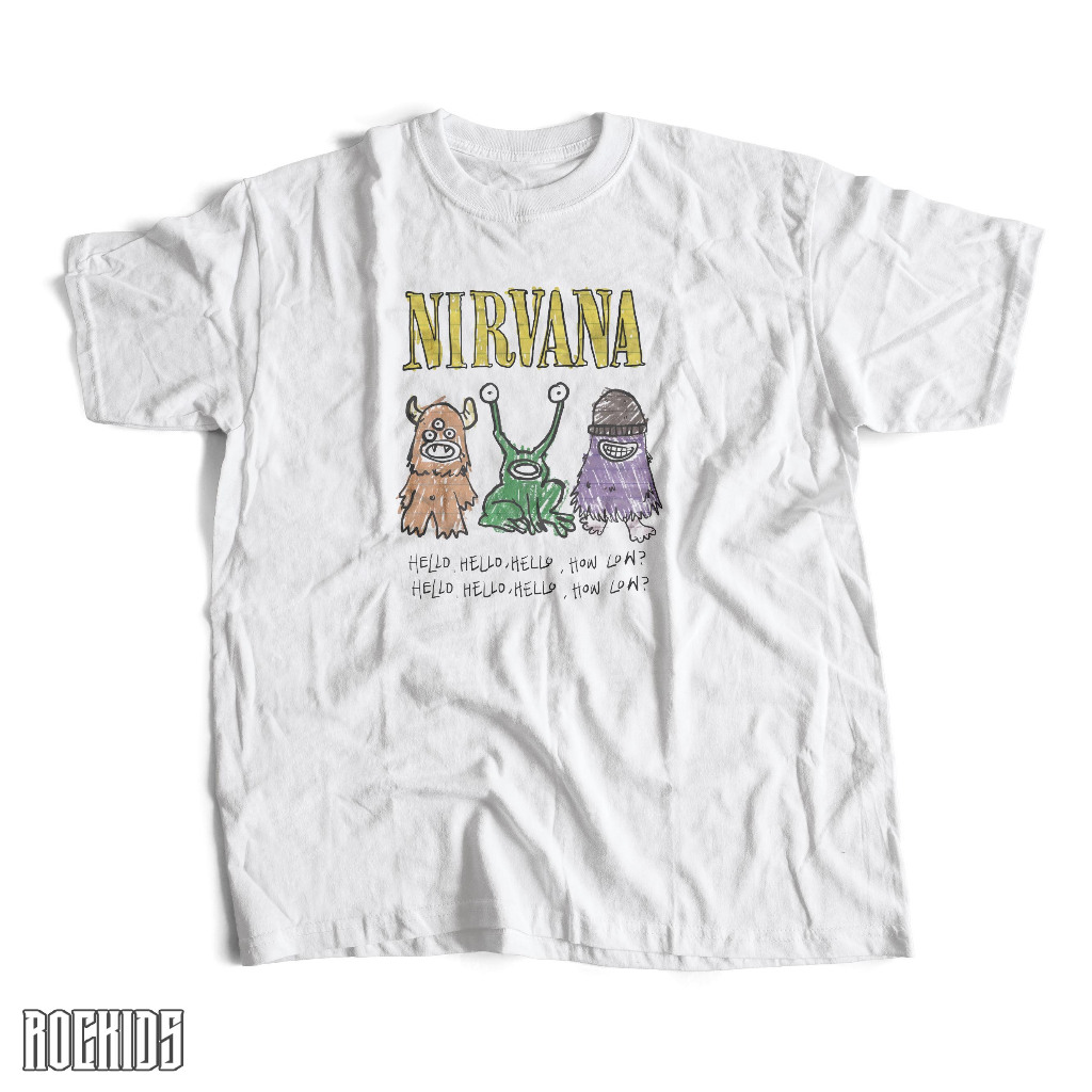 ROCKIDS - NIRVANA - TSHIRT - TEES - KIDSWEAR - KAOS BAND - KAOS BAND NIRVANA - KAOS NIRVANA - TSHIRT