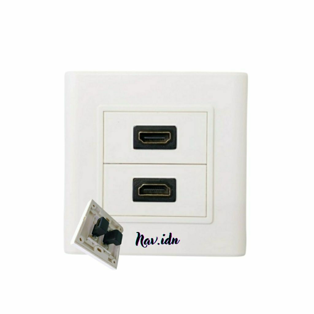 Faceplate Hdmi 2port / outlet HDMI / stop kontak HDMI