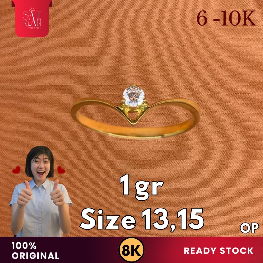 Cincin Emas 8K - Toko Emas Saerah - 1 Gram 200