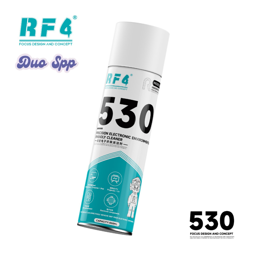 RF4 530 RF-530 500 ML - ELECTRONIC ENVIRONRONMENTALLY FRIENDLY CLEANER CAIRAN PEMBERSIH LCD PCB