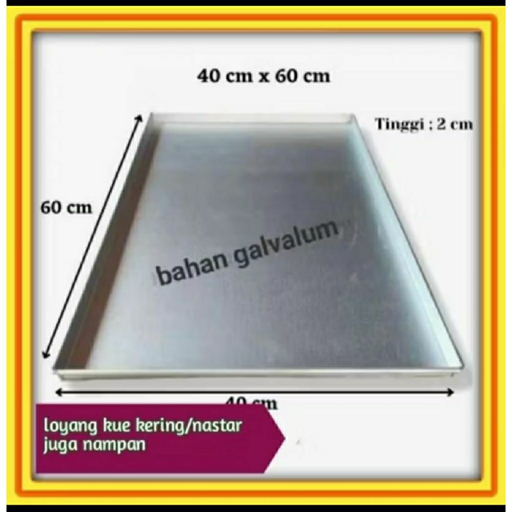 loyang nampan/loyang kue kering ukuran 60×40×2