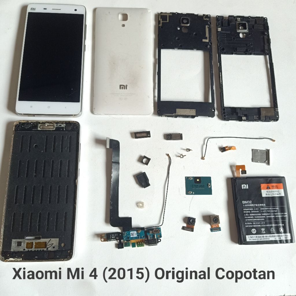 Sparepart Copotan Xiaomi Mi 4 Second Original normal  PCB Konektor Cas  backdoor  Bazel set tombol l