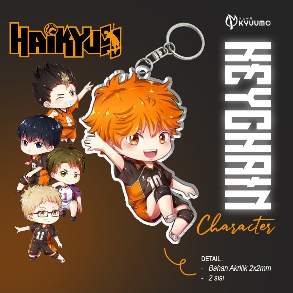 Gantungan Kunci Akrilik Karakter Anime Haikyuu/Keychain Anime Haikyuu