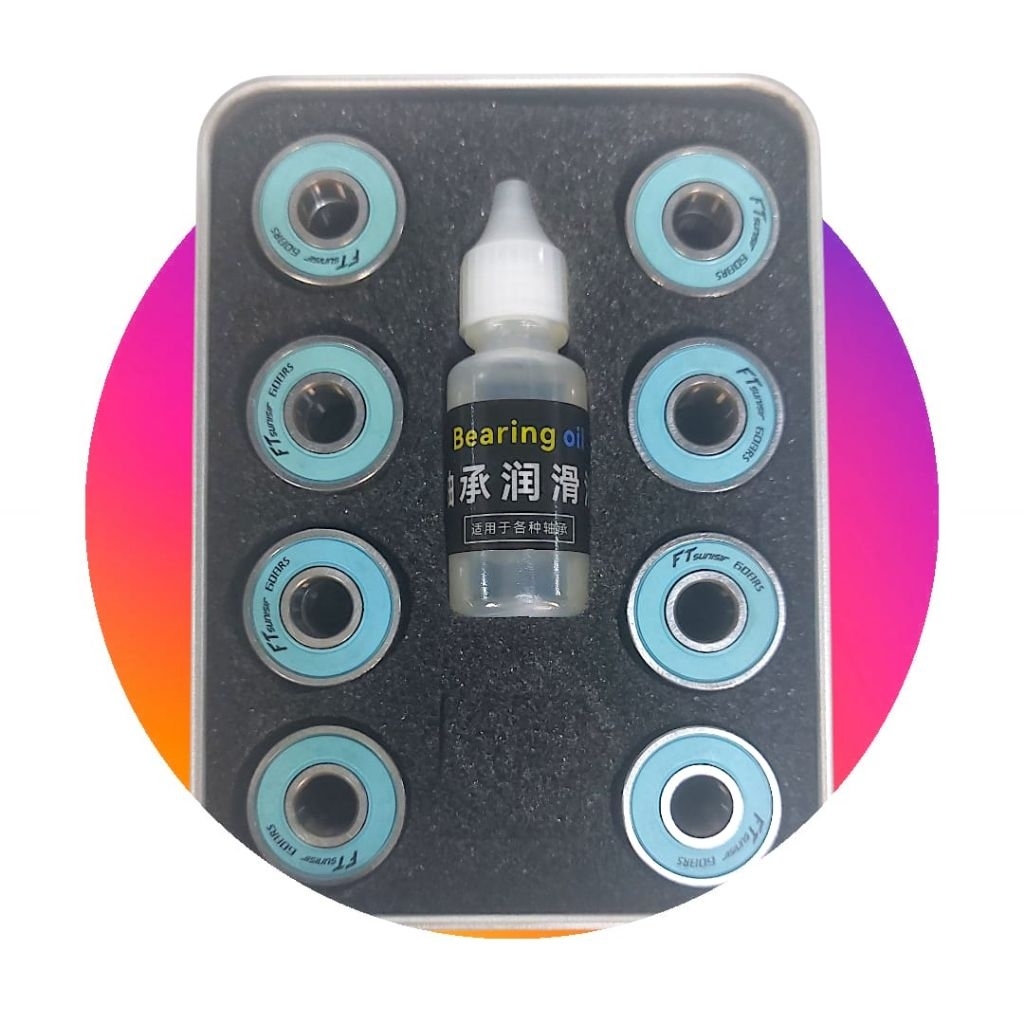 ((16pcs)) BEARING/LAQER 608RS Sepatu Roda Produk FT SUNISIF, Free Oil Bearing