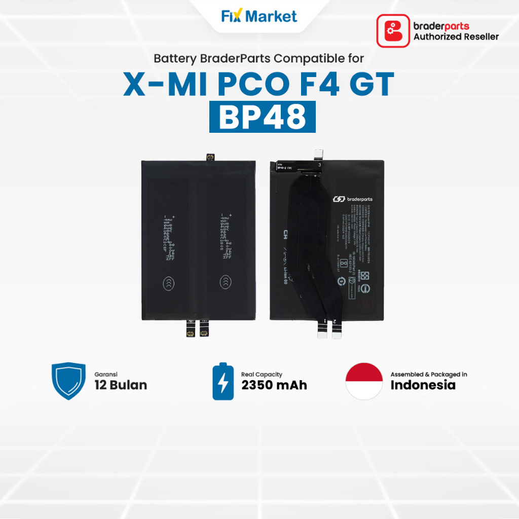 Braderparts Baterai Battery BP48 X-mi Pco F4 GT / ReMi K50 Gaming