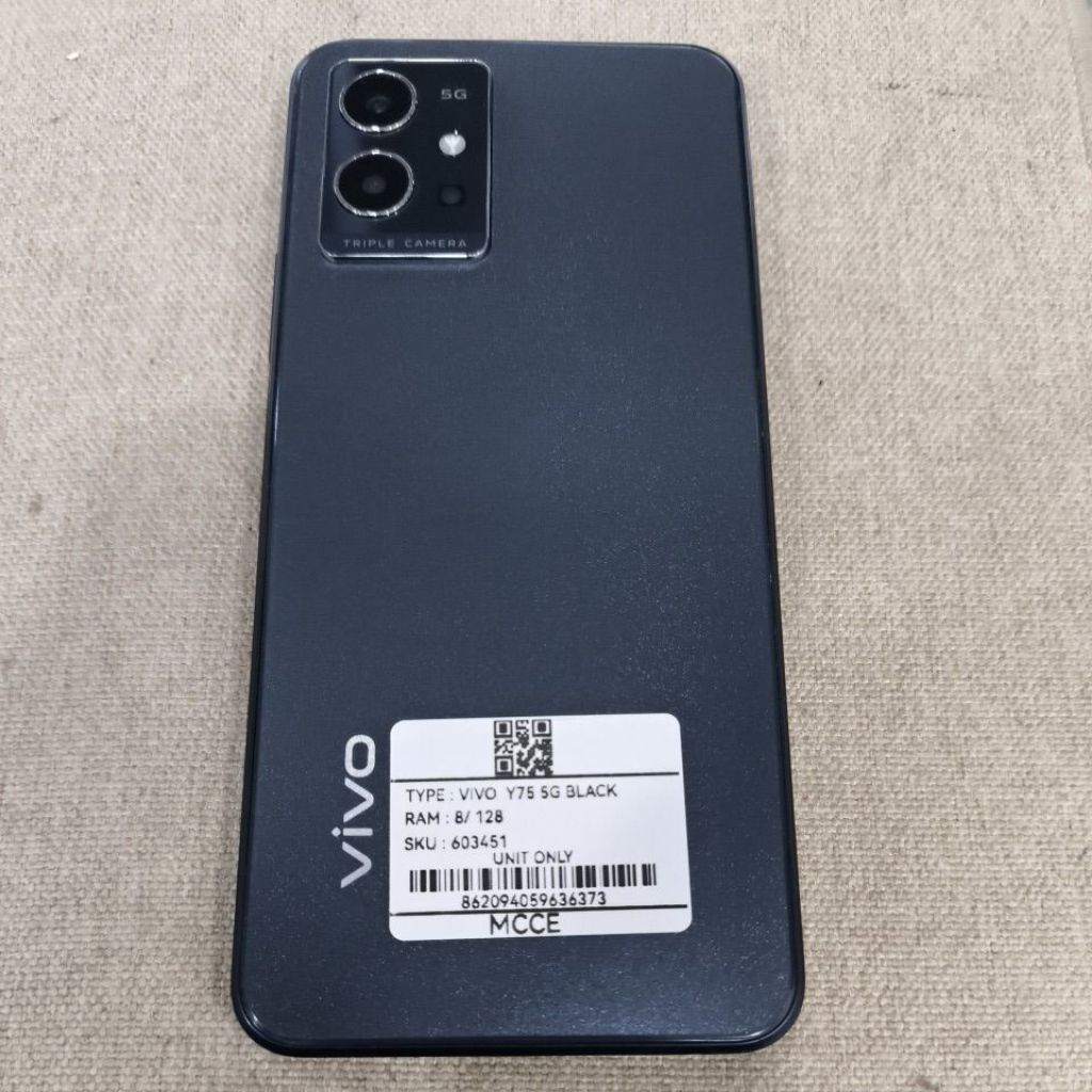 Handphone second normal Vivo Y75 5G 8+128GB original