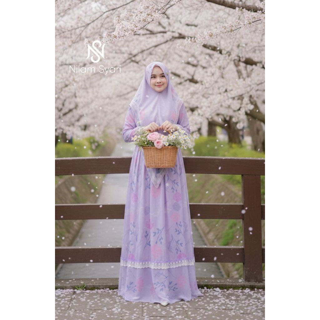 NILAM SYARI BY NAIS SYARI GAMIS CERUTY PRINTING