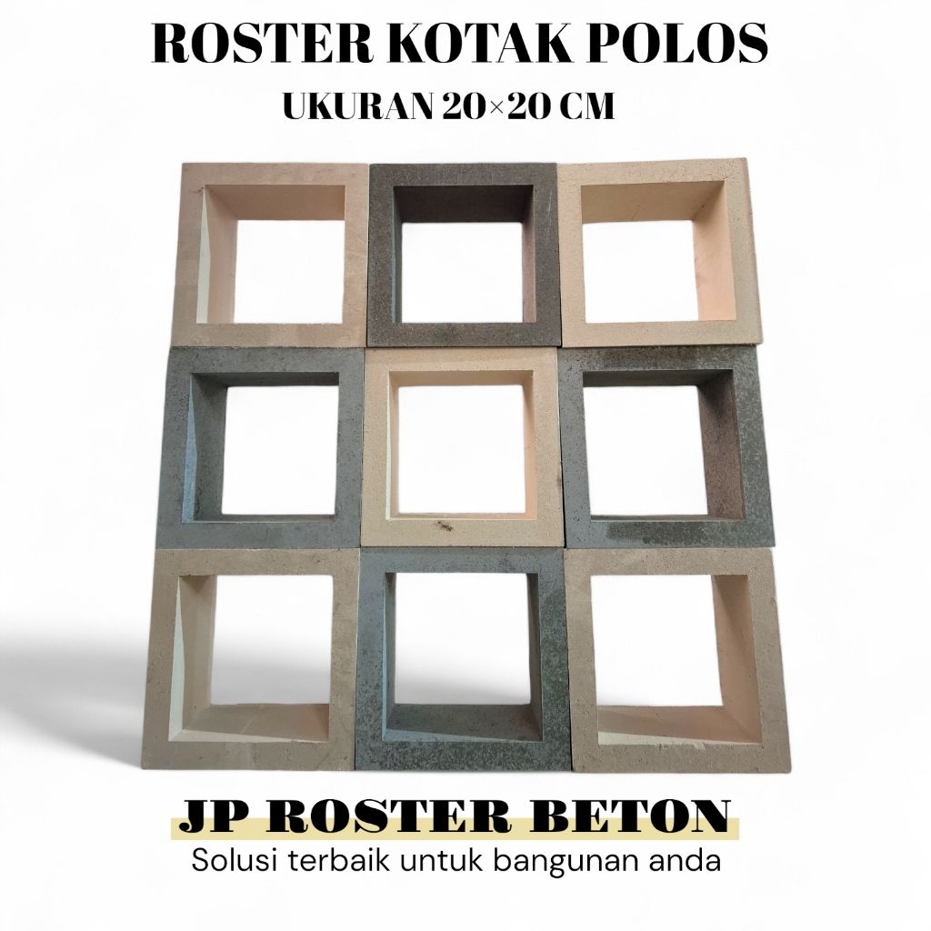 roster beton kotak polos | loster beton 20×20