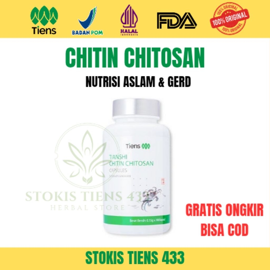 Chitin Chitosan Tiens Nutrisi Herbal Aslam Gerd Detoks Benjolan Tumor Kista Miom