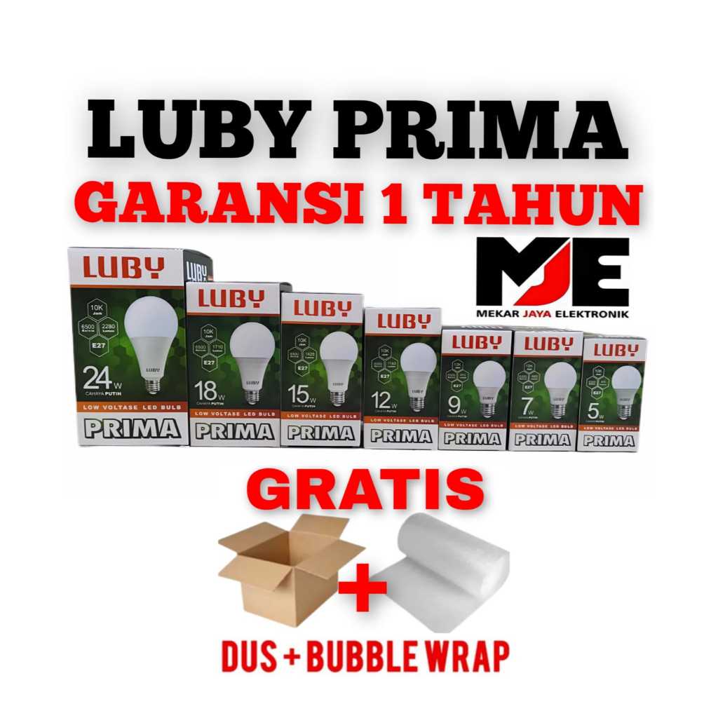 Lampu LED Luby PRIMA Garansi 1 tahun Lampu Luby BOHLAM LED LUBY