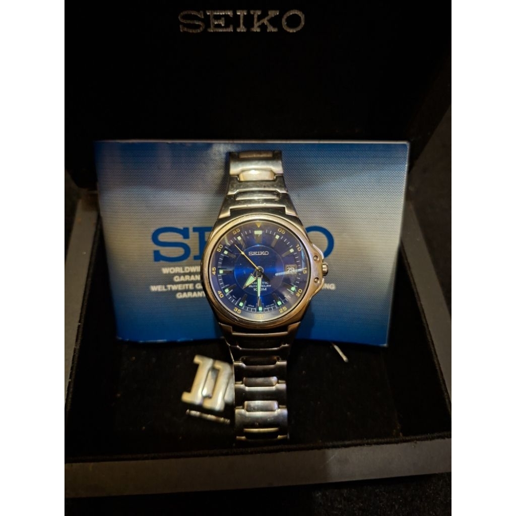 Seiko Kinetic Auto Relay – Blue Dial – 100M – Original