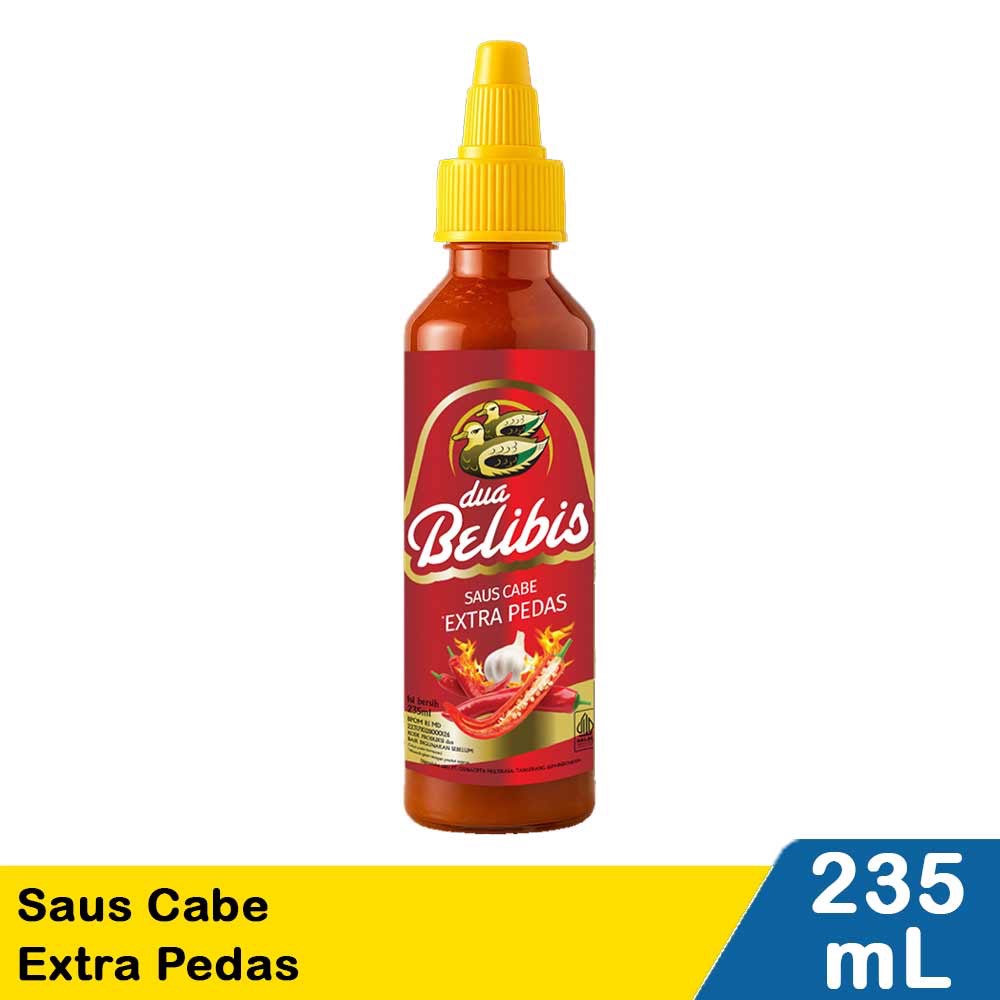 [Extra Pedas] Saus Cabe Dua Belibis 235 ML Ekstra Pedas