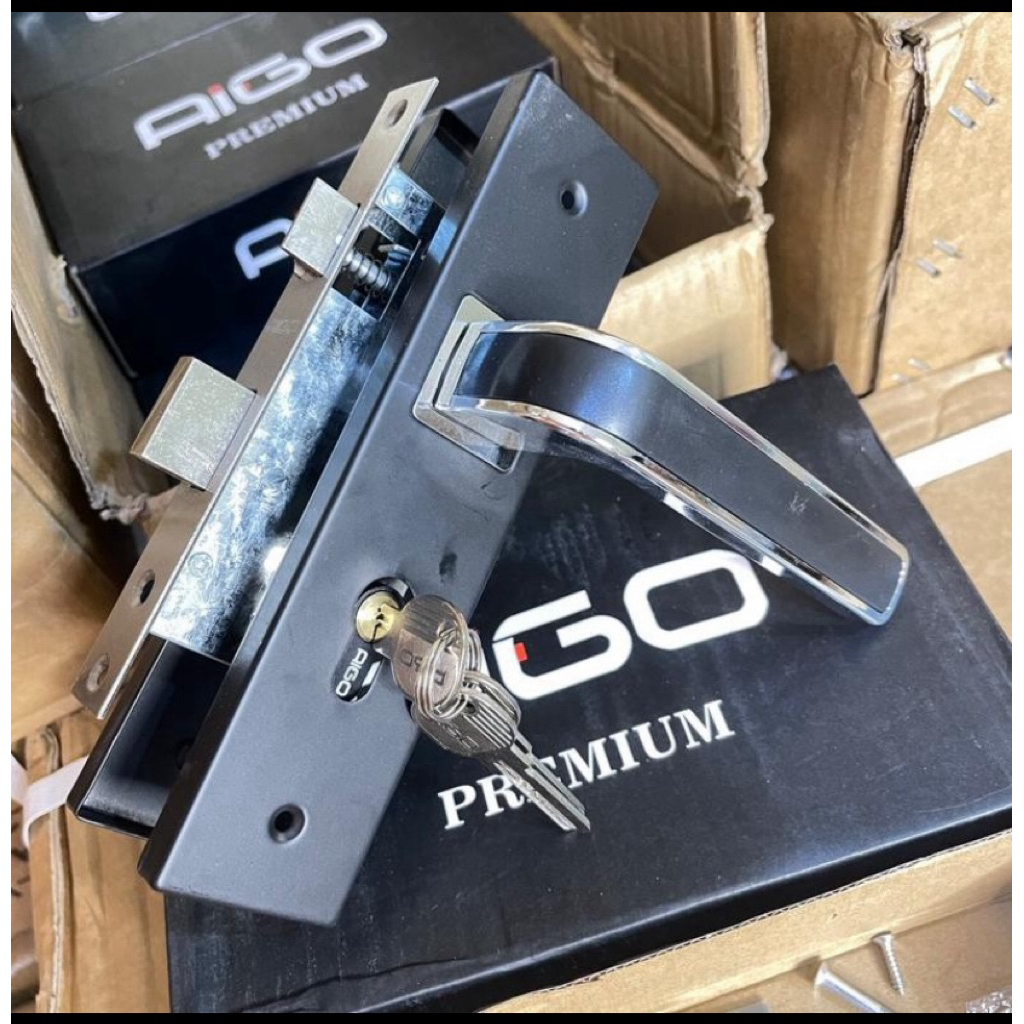 Kunci Pintu Tanggung AIGO/Kunci Pintu AIGO 20CM/Selot Pintu Komplit Aigo PREMIUM