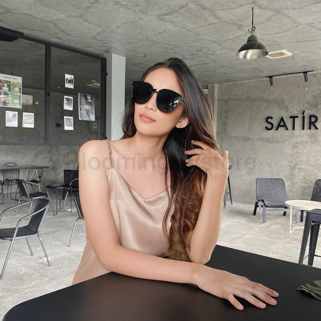 Tanktop Satin Sleeveless | PREMIUM ADJUSTABLE STRAP | Clover Basic Tanktop bahan Satin Maxmara Satin