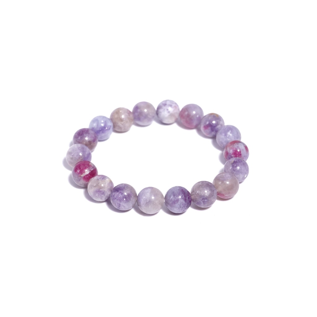 Gelang Batu Tourmaline Mix Pink Round