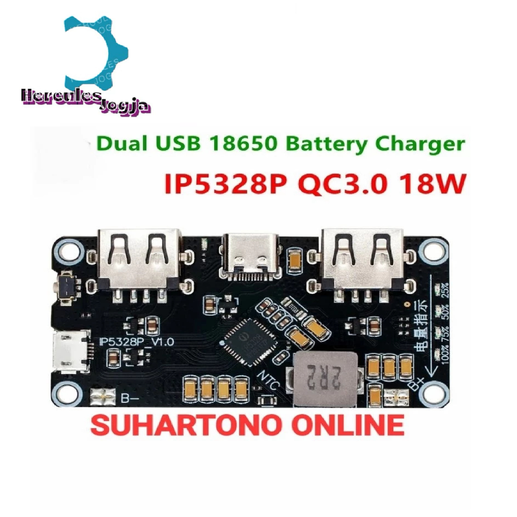 IP5328P Module Powerbank Quick Charge 2 USB Fast Charging Qualcomm QC3