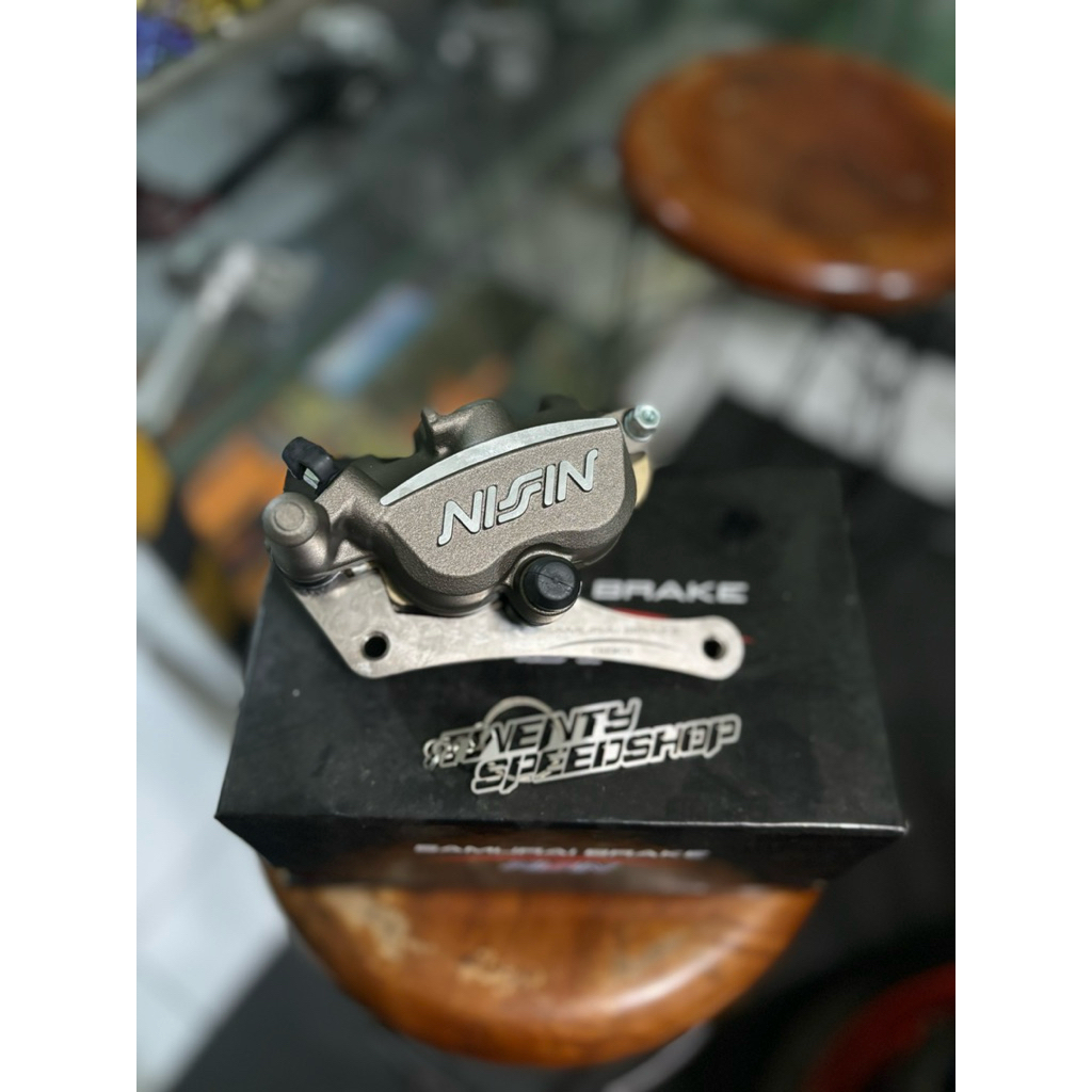 NISSIN SAMURAI- KALIPER NISSIN SAMURAI 2P ORIGINAL HONDA MATIK BEAT/SCOOPY 220MM-TITANIUM