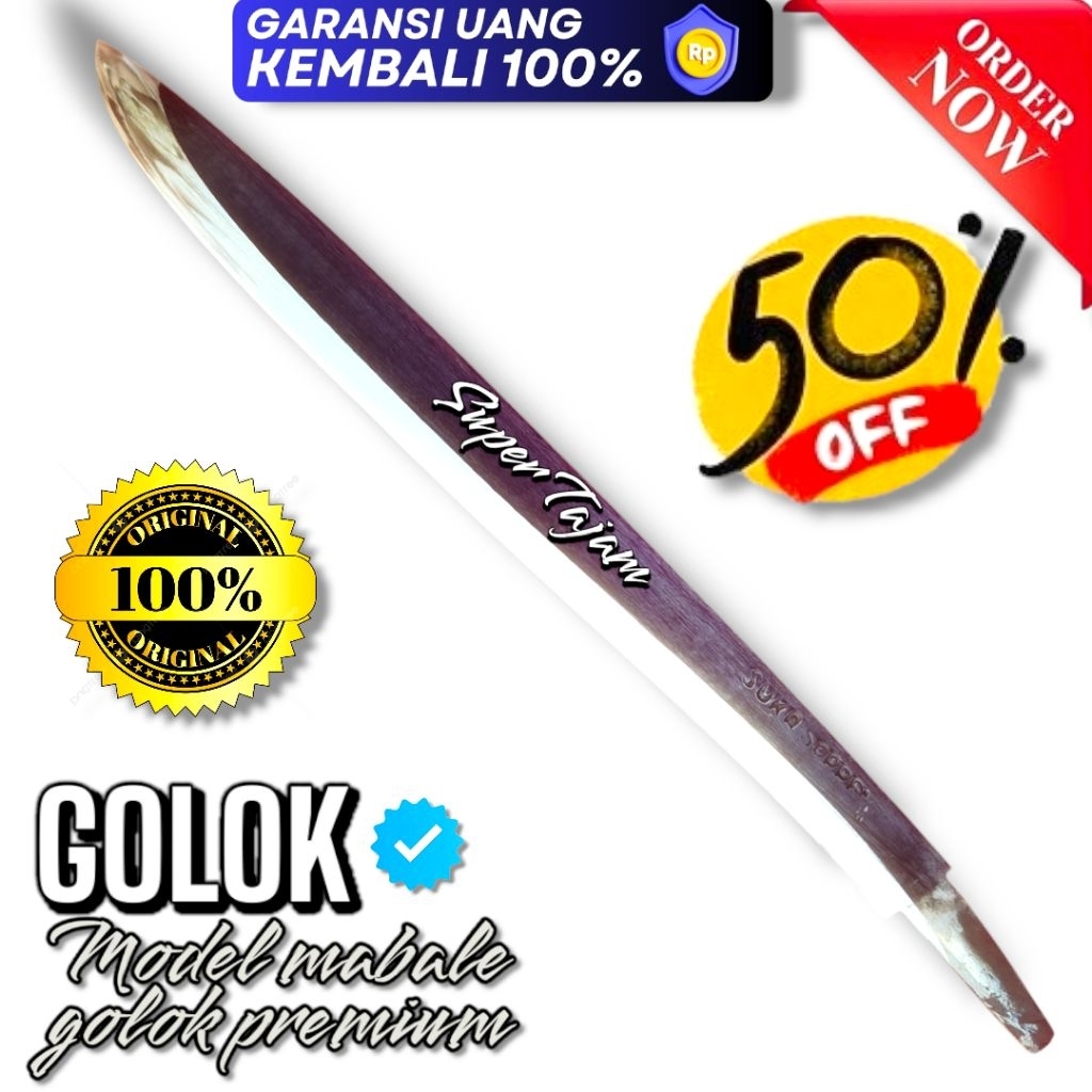 PARANG PERKEBUNAN MODEL MABALE SUPER TAJAM BESI TEMPA ASLI PERKAKAS KEBUN PERTANIAN KUAT AWET TEBAL 