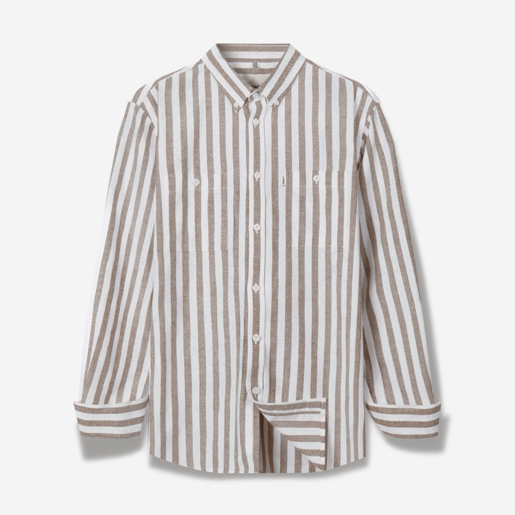 HIGHTY HIGHTY Brown Stripes Shirt | Kemeja Pria