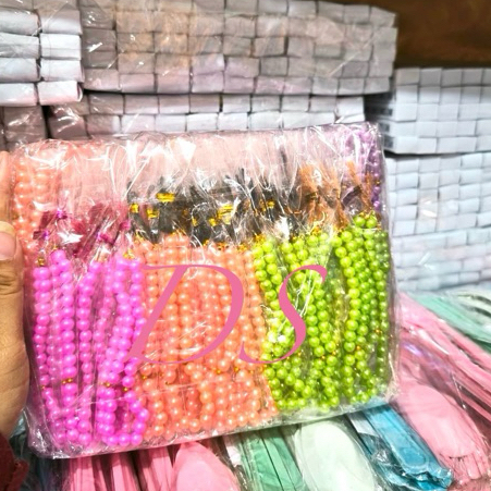 100 PCS Souvenir Tasbih Mutiara Kecil Plastik