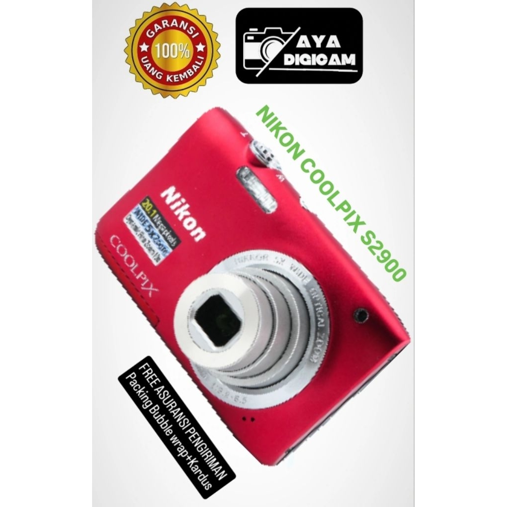 Nikon Coolpix s2900 kamera pocket merah digicam Nikon Coolpix