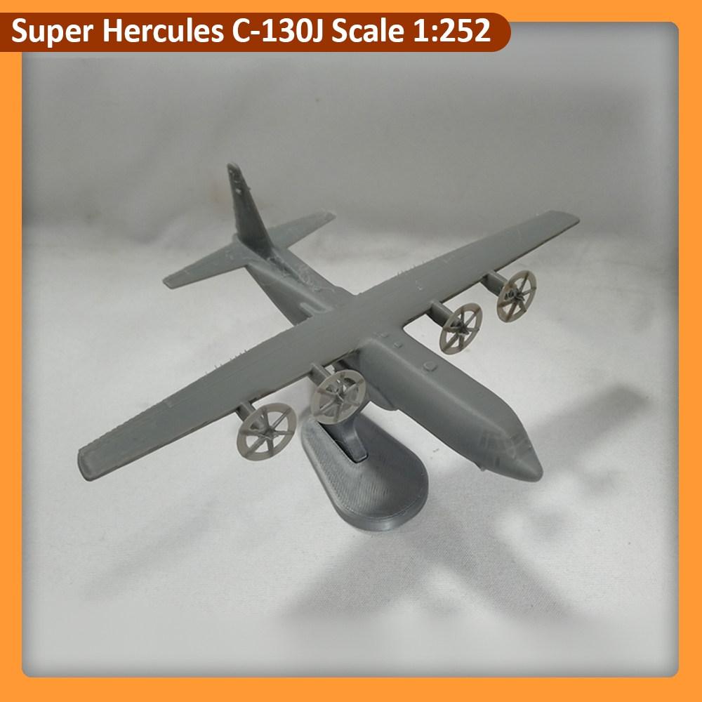Miniatur Pesawat Super Hercules C130J Skala 1:252, 3D Print pesawat Pajangan Mainan Hercules