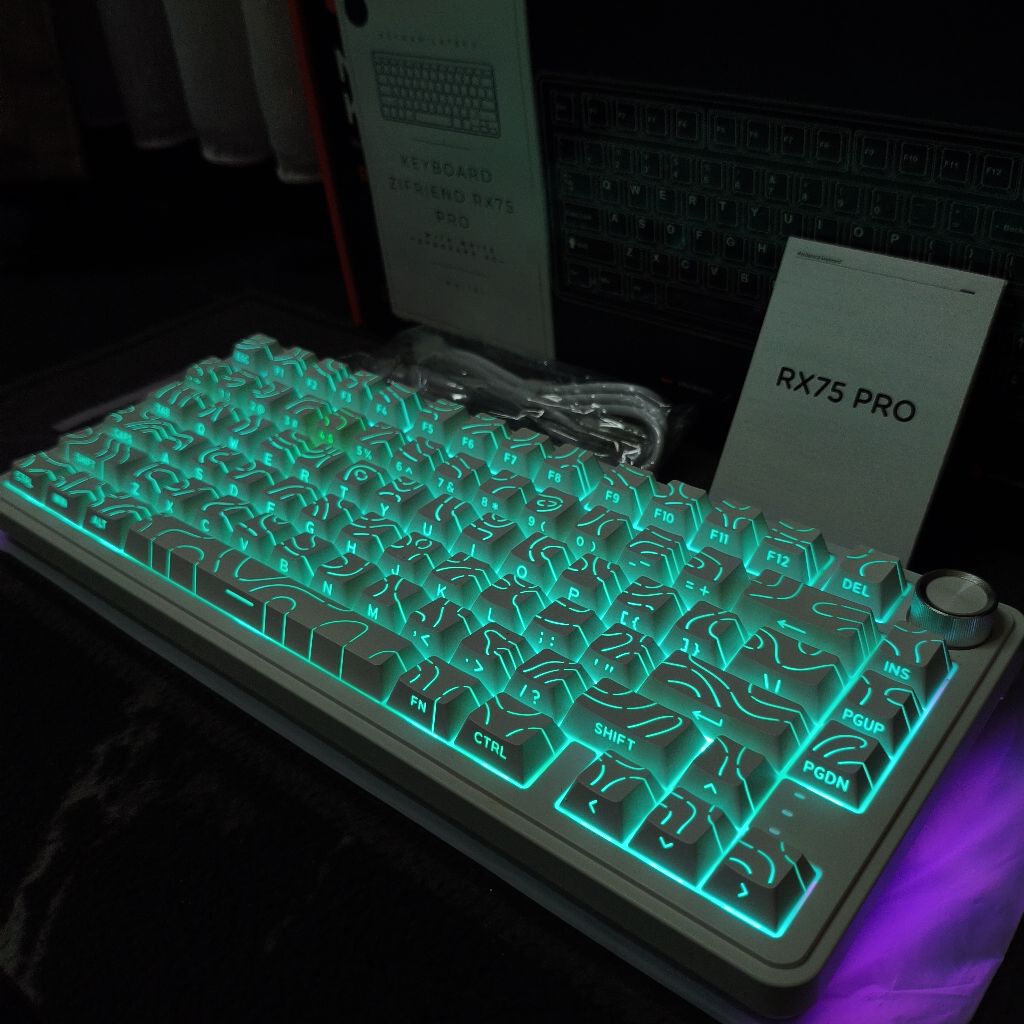 Zifriend RX75 Pro Hotswappable Wireless Mechanical Keyboard With Knob