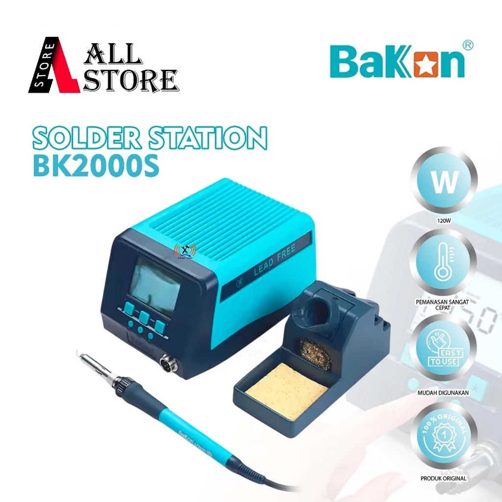 BAKON BK2000S SOLDER STATION DIGITAL ORIGINAL - SOLDER STATION BAKON BK 2000S TEMPERATURE CONTROL OR