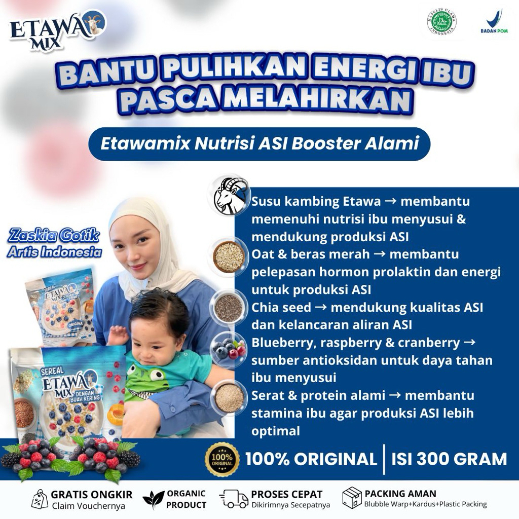 Sereal Diet Kolesterol & Hipertensi Bumil Busui - Membantu Melancarkan ASI Alami – Etawamix Sereal B