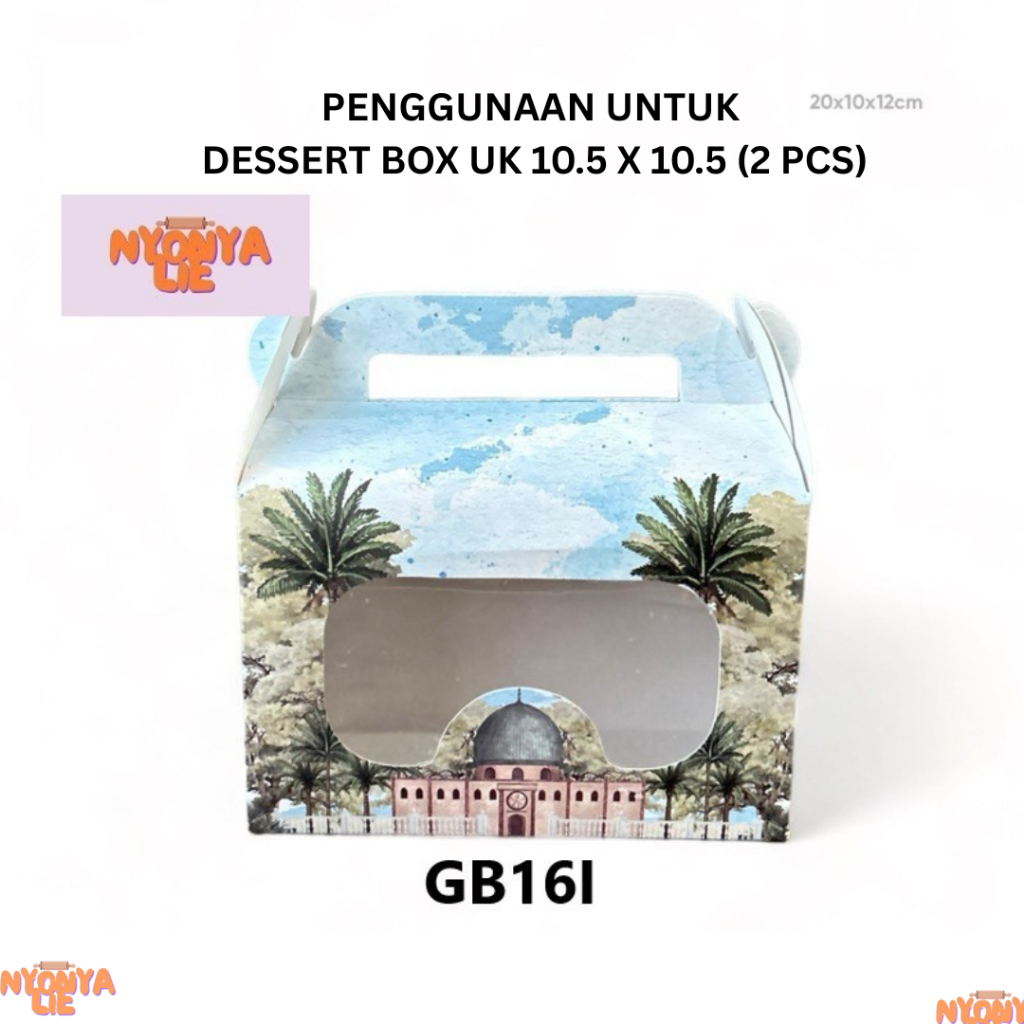GB16I Gable Box AL AQSA Idul Fitri Hari Raya Haji 20.5x10.5x13cm Hampers Parcel