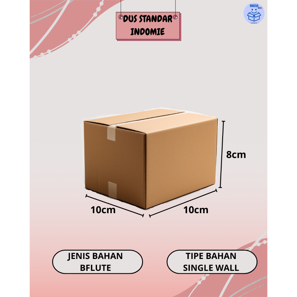 Kardus Packing Uk. 10x10x8 cm / Karton / Dus Standar / Polos