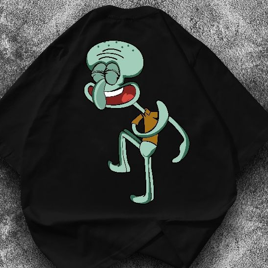 KAOS DISTRO SQUIDWARD FUL COTTON 24S, KAOS SQUIDWARD TERBARU, KAOS SQUIDWARD TERTAWA, KAOS SQUIDWARD