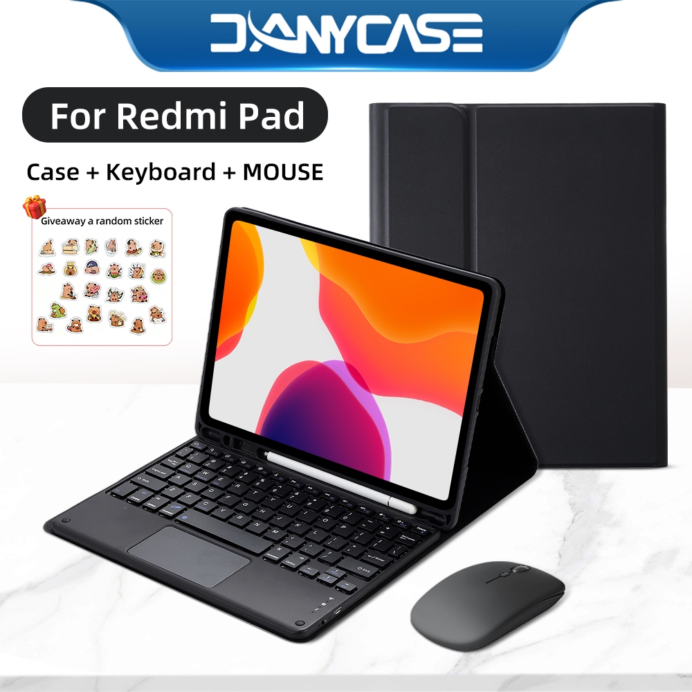 DANYCASE Keyboard Case Redmi Pad 2 11" Redmi Pad Pro 12.1“Cover Bluetooth Touch Keyboard + Mouse Kom