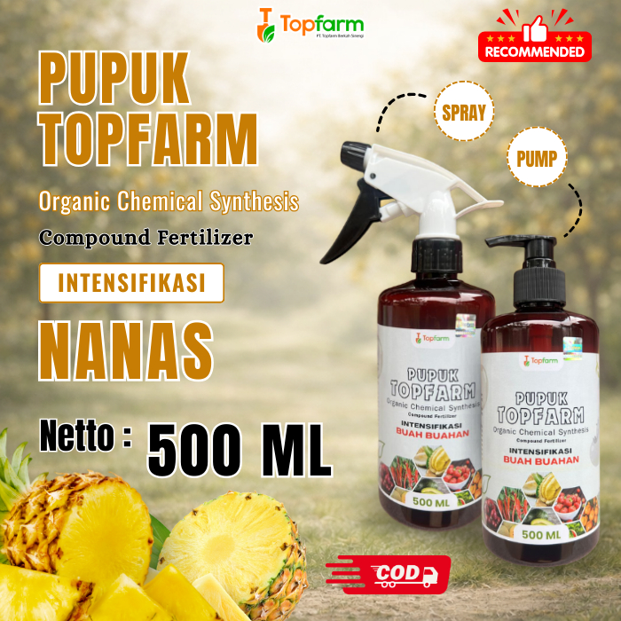 Pupuk Nanas Cepat Berbuah Lebat / Pupuk Pembesar Buah Nanas / Pupuk TopFarm / Perangsang Pelebat Pem