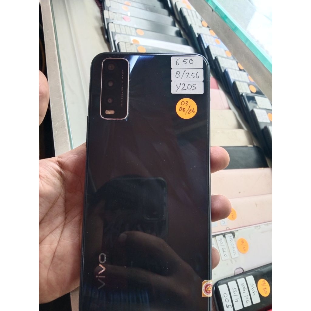 vivo y20s ram 8/128 batang, refurbish, mulus