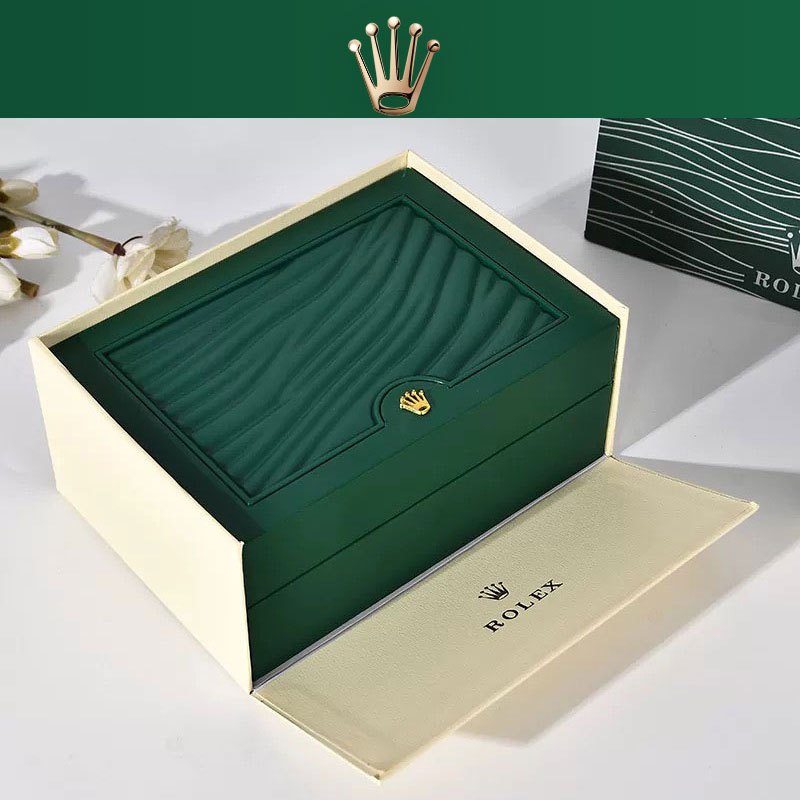 [Rolex Box]100% Original Rolex watch storage green packaging box box + bag + warranty card + instruc