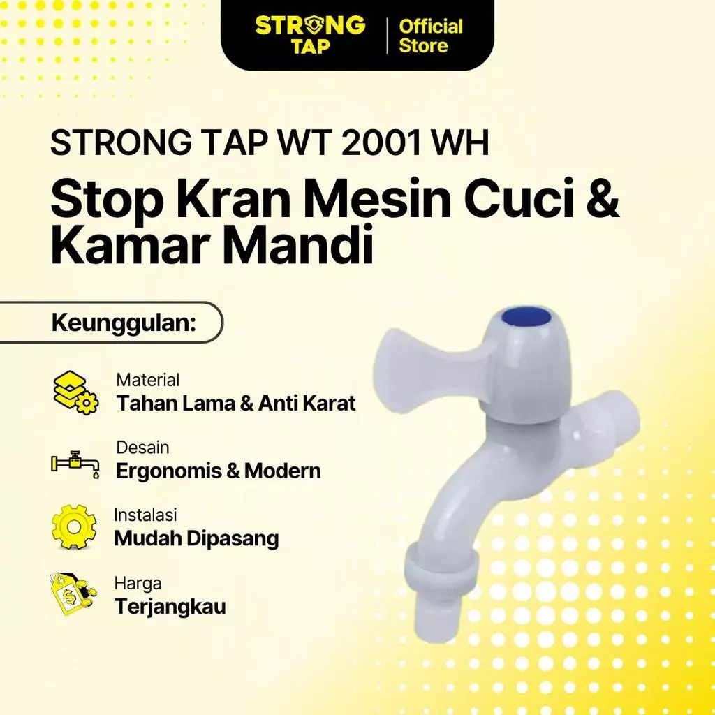 STRONG TAP Keran Air Tembok Kran Taman Kran Rumah Kran Wudhu Mushola Masjid  Plastik Polypropylene A