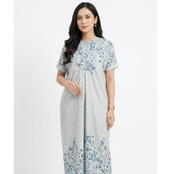 Eprise Yasmine Kaftan Dress BLUE UP02B | Kaftan Wanita Muslim | Busana Lebaran Idul Fitri