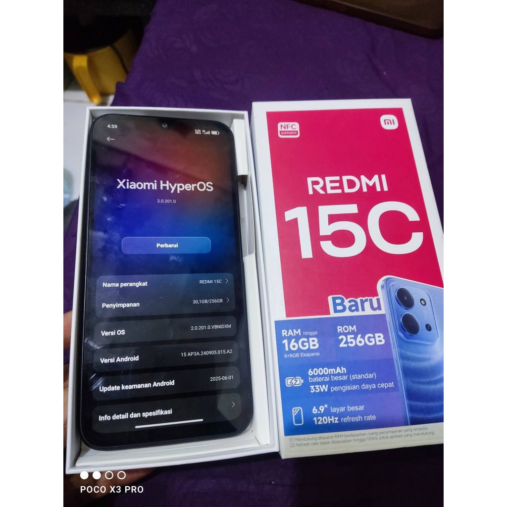 XIAOMI REDMI 15C SECOND FULLSET ORI