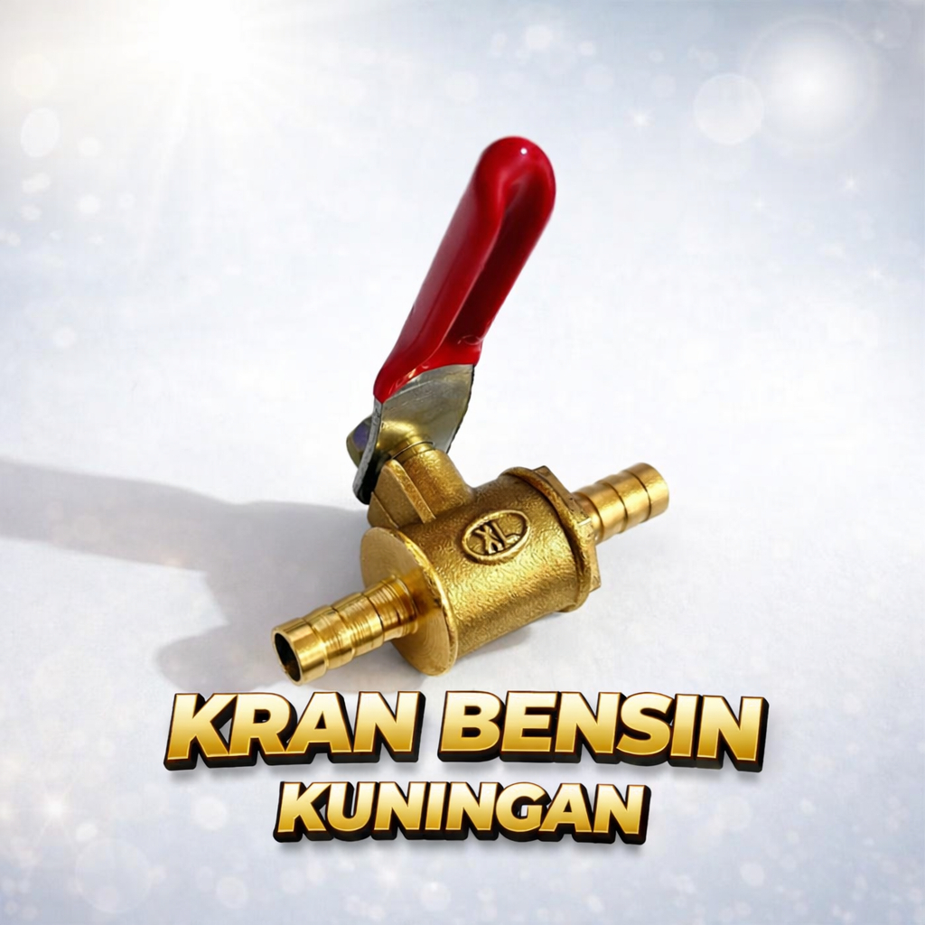 KRAN BENSIN MINYAK KUNINGAN 1/4 UNIVERSAL