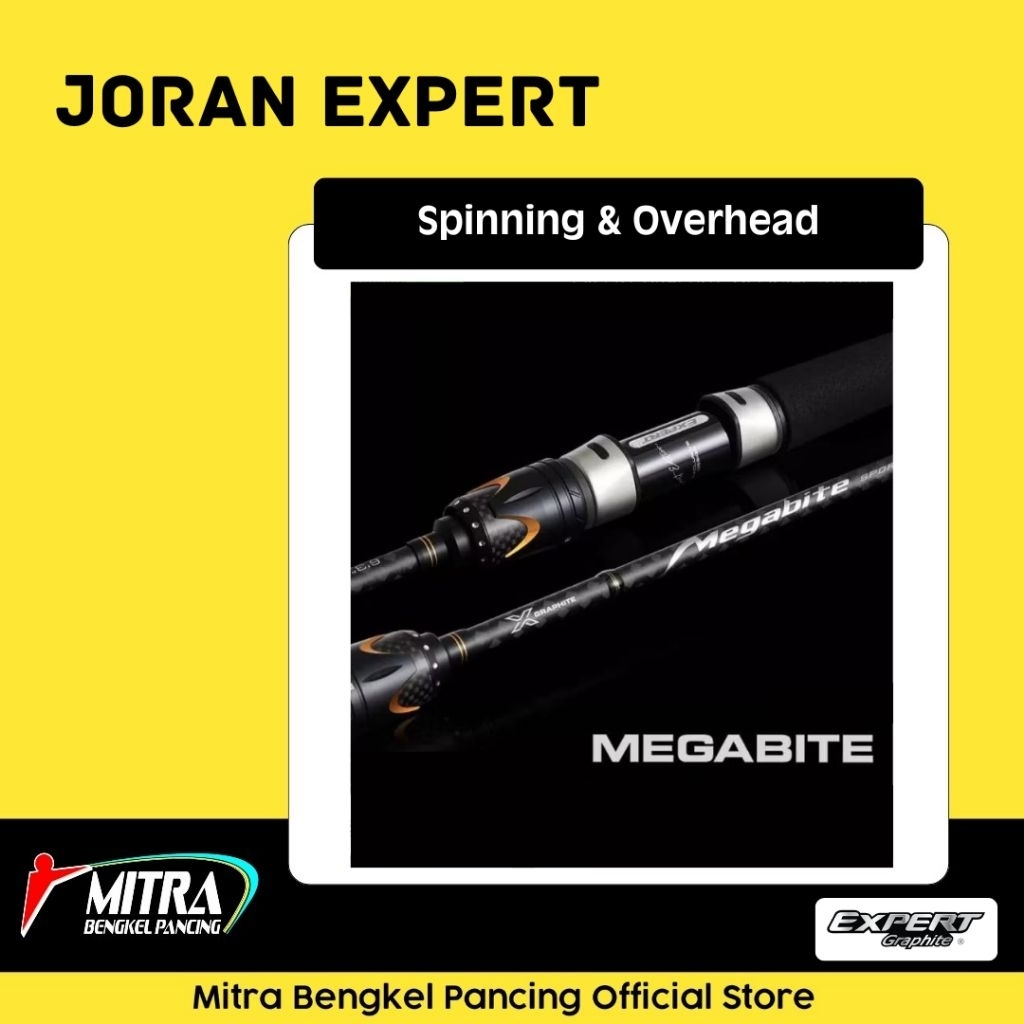 Joran Expert Megabite Spinning Overhead Slow Jigging 190cm One Piece Joran Pancing Original