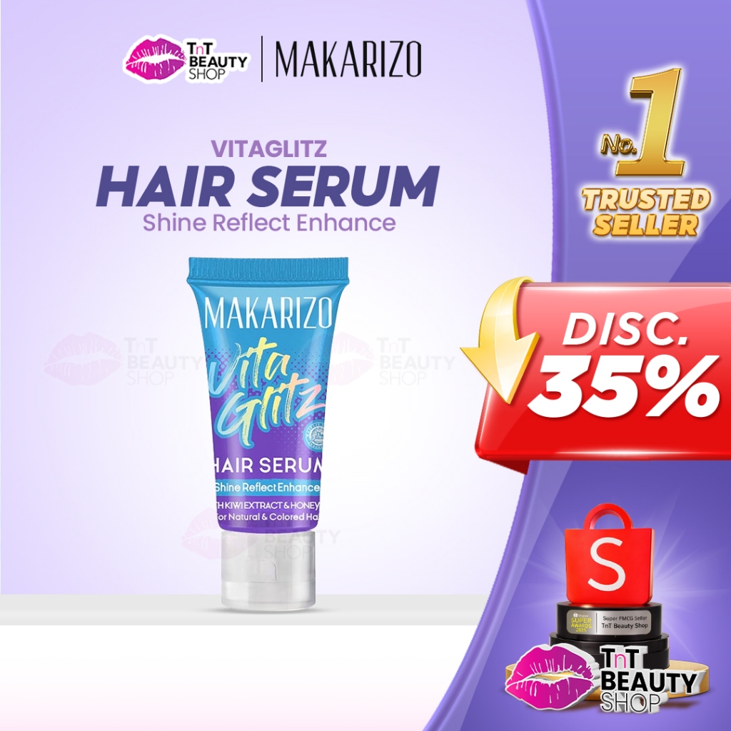 Makarizo Vitaglitz Hair Serum Shine Reflect Enhancer 8mL | Serum Rambut | TnT Beauty Shop