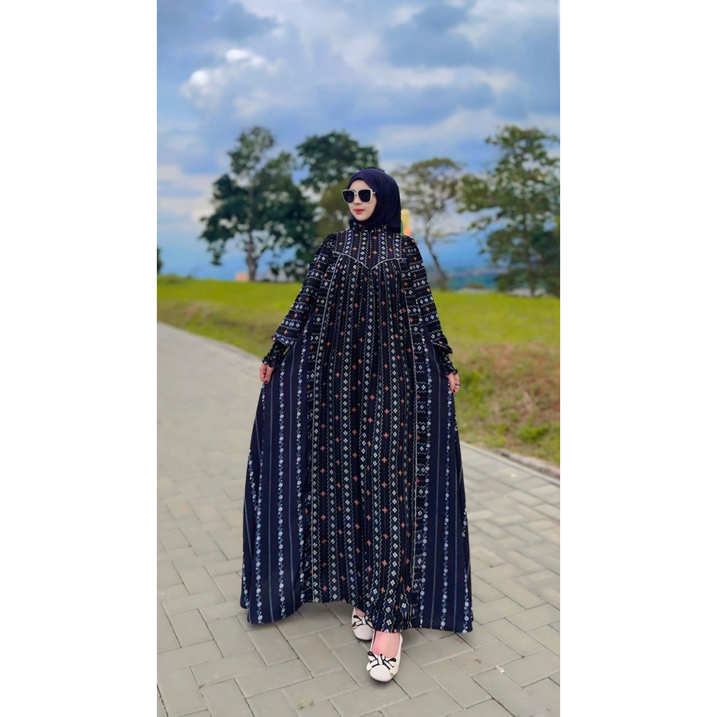 dress maharaya set hijab | dress maura set hijab | dress gamis | gamis lebaran | dress jalan jalan |