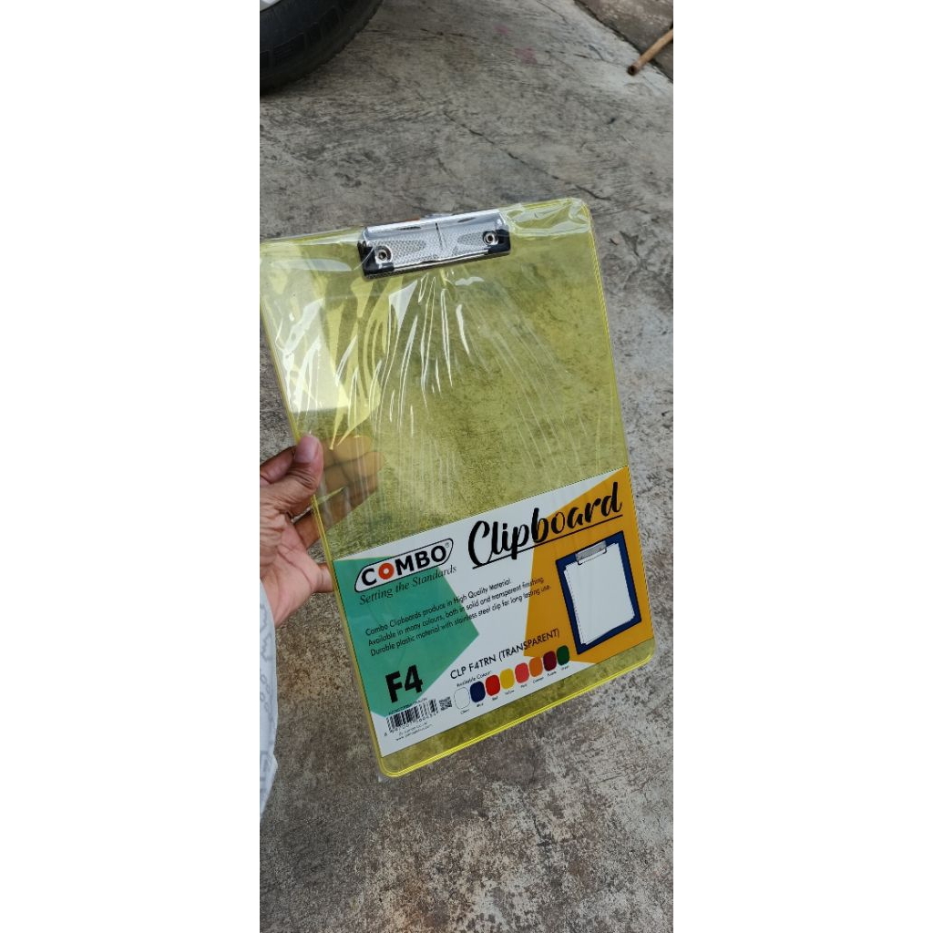 clipboard acrylik f4 combo transparan/papan ujian aesthetic/papan jalan aesthetic transparan