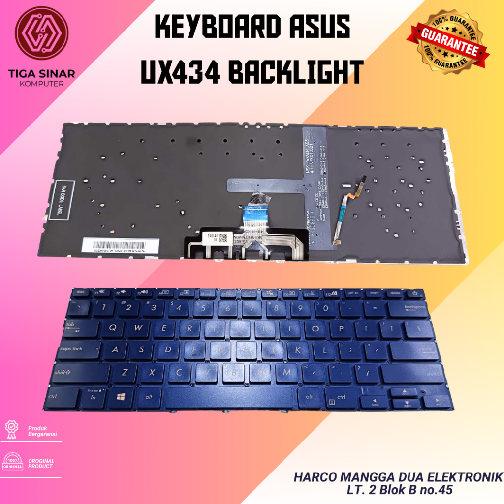 KEYBOARD ASUS ZENBOOK UX433 UX433FA UX433F UX434 UX433FL UX433FN BACKLIGHT